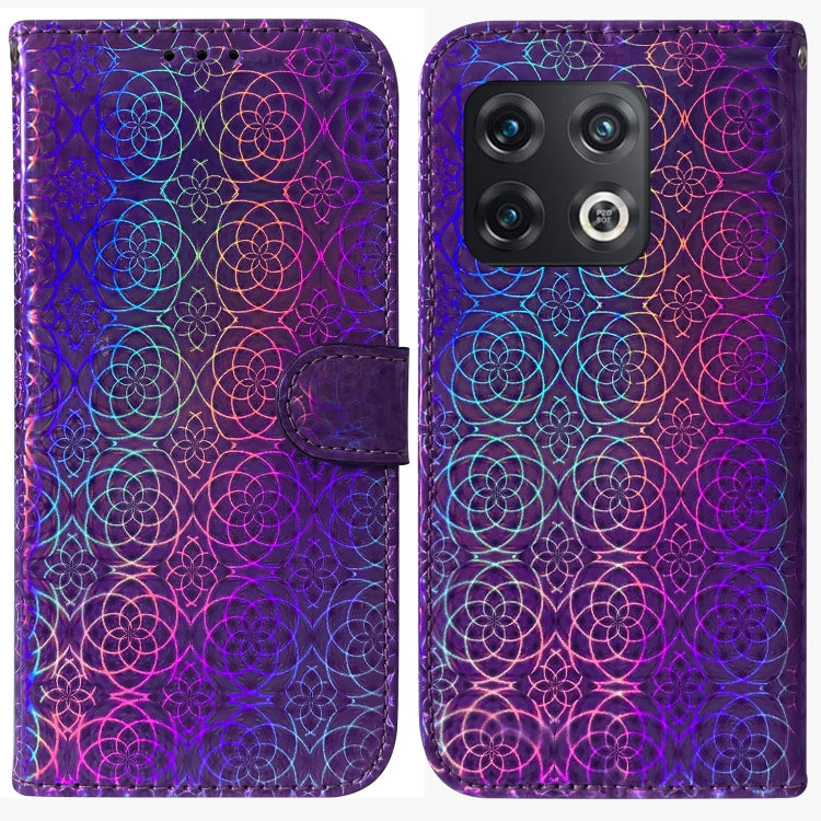 For OnePlus 10 Pro 5G Colorful Magnetic Buckle Leather Phone Case