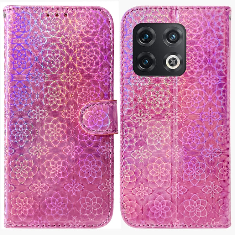 For OnePlus 10 Pro 5G Colorful Magnetic Buckle Leather Phone Case