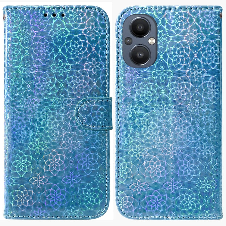 For OnePlus Nord N20 5G Colorful Magnetic Buckle Leather Phone Case