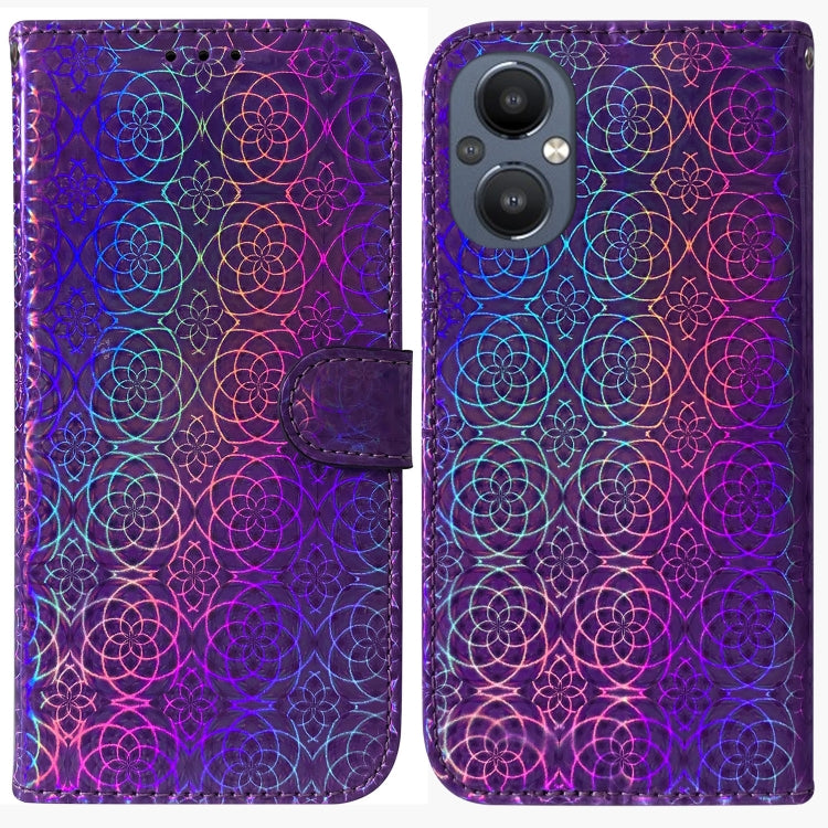 For OnePlus Nord N20 5G Colorful Magnetic Buckle Leather Phone Case