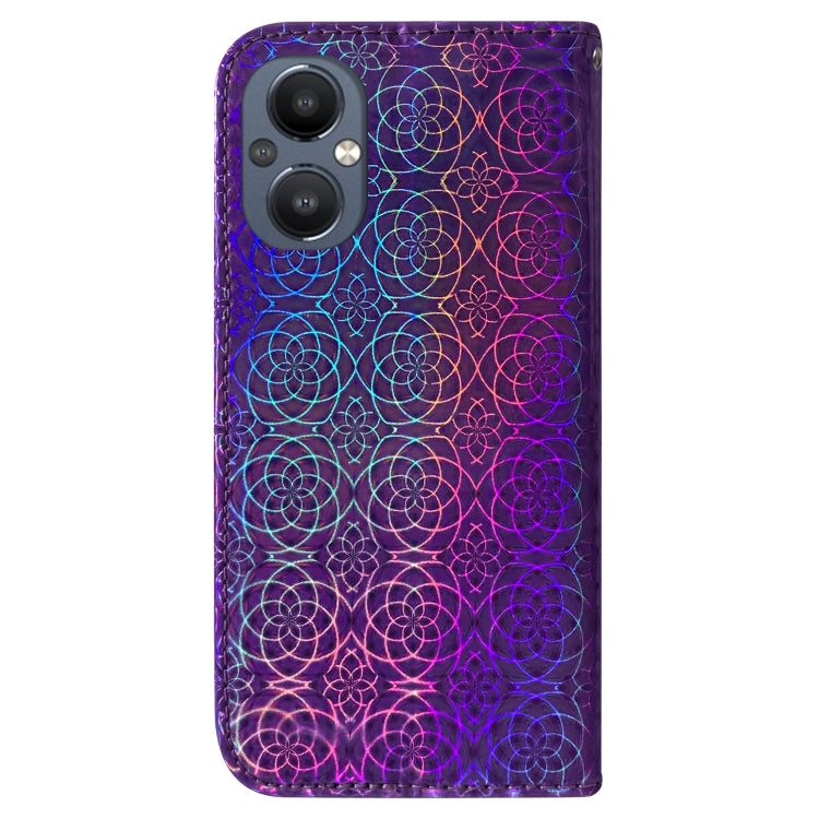 For OnePlus Nord N20 5G Colorful Magnetic Buckle Leather Phone Case