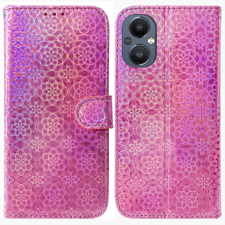 For OnePlus Nord N20 5G Colorful Magnetic Buckle Leather Phone Case
