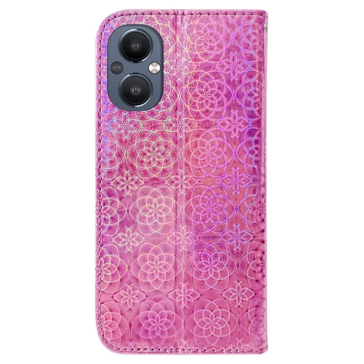 For OnePlus Nord N20 5G Colorful Magnetic Buckle Leather Phone Case