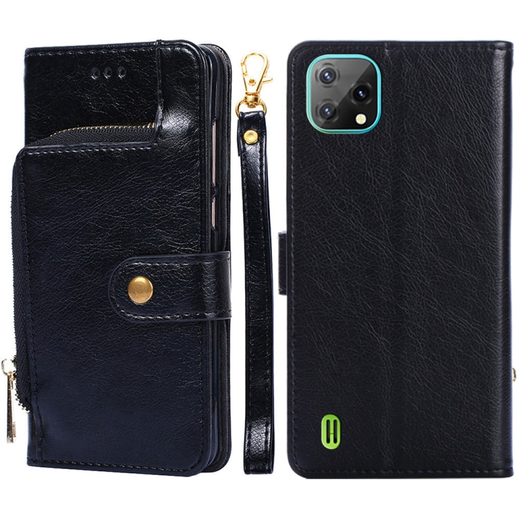For Blackview A55 Zipper Bag Leather Phone Case