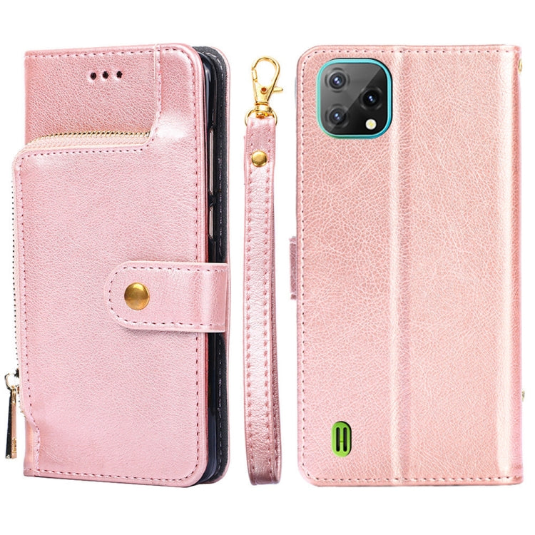 For Blackview A55 Zipper Bag Leather Phone Case