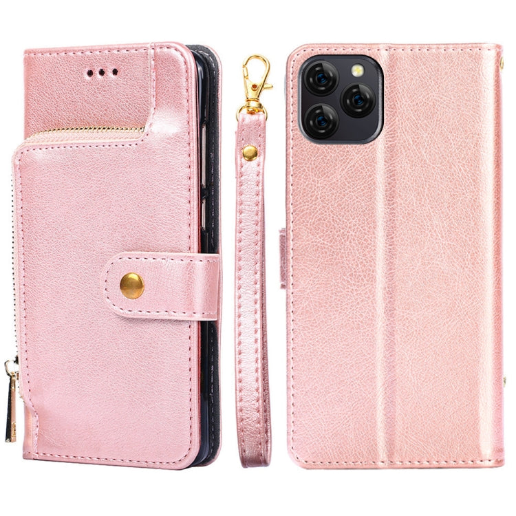 For Blackview A95 Zipper Bag Leather Phone Case