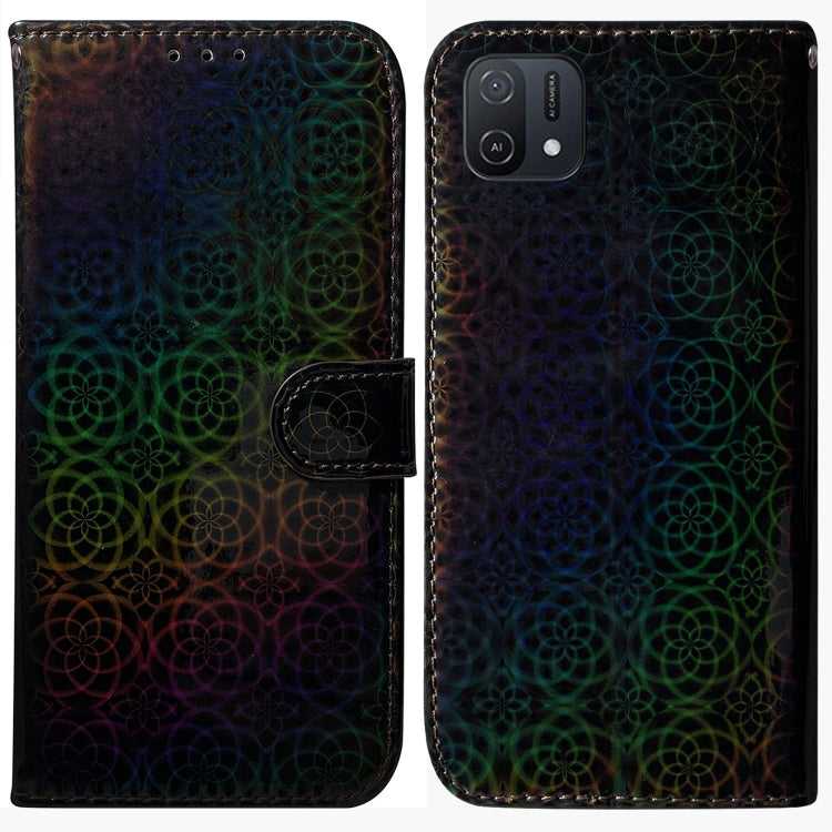 For OPPO A16K Colorful Magnetic Buckle Leather Phone Case