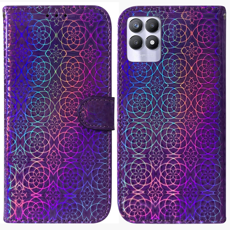 For OPPO Realme 8i Colorful Magnetic Buckle Leather Phone Case