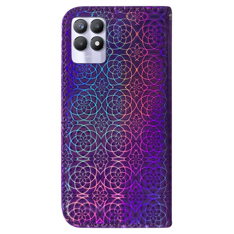 For OPPO Realme 8i Colorful Magnetic Buckle Leather Phone Case