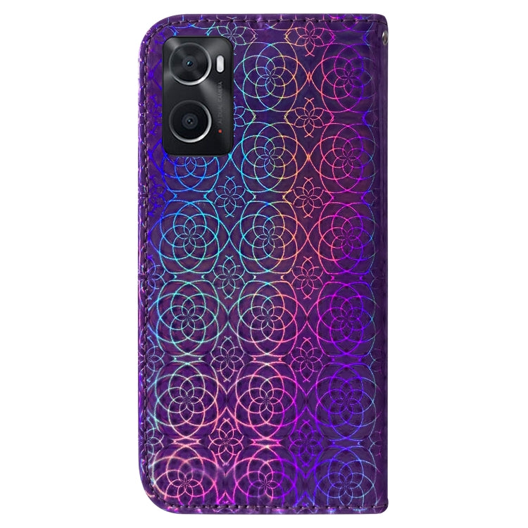 For OPPO Realme 9i / A76 4G / A36 Colorful Magnetic Buckle Leather Phone Case