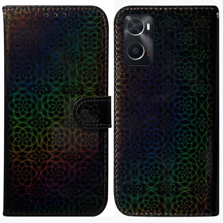 For OPPO Realme 9i / A76 4G / A36 Colorful Magnetic Buckle Leather Phone Case