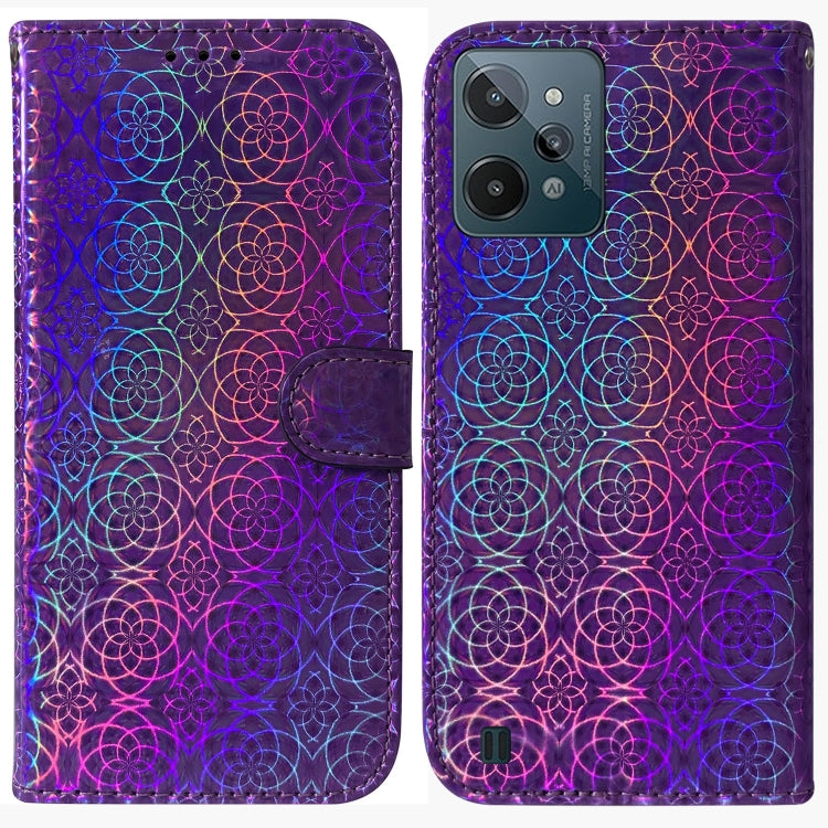 For OPPO Realme C31 Colorful Magnetic Buckle Leather Phone Case