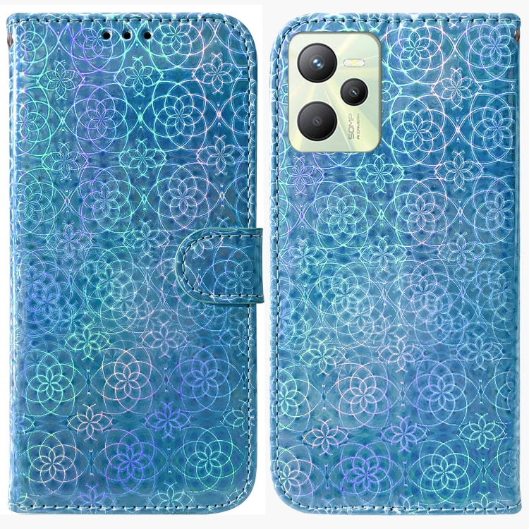 For OPPO Realme C35 Colorful Magnetic Buckle Leather Phone Case