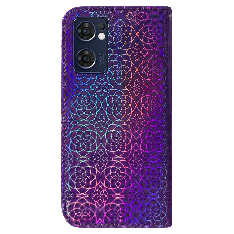 For OPPO Reno7 5G Foreign / Find X5 Lite Colorful Magnetic Buckle Leather Phone Case