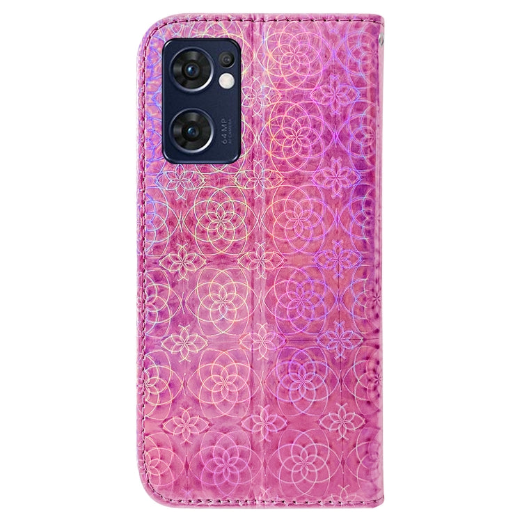 For OPPO Reno7 5G Foreign / Find X5 Lite Colorful Magnetic Buckle Leather Phone Case