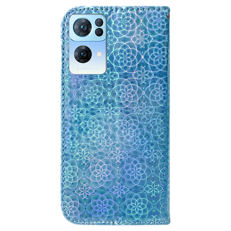 For OPPO Reno7 Pro 5G Colorful Magnetic Buckle Leather Phone Case