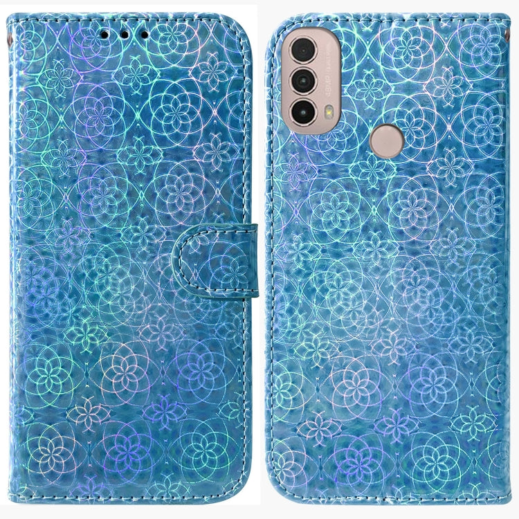 For Motorola Moto E20 / E30 / E40 Colorful Magnetic Buckle Leather Phone Case