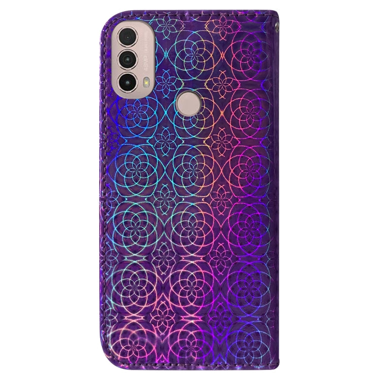 For Motorola Moto E20 / E30 / E40 Colorful Magnetic Buckle Leather Phone Case