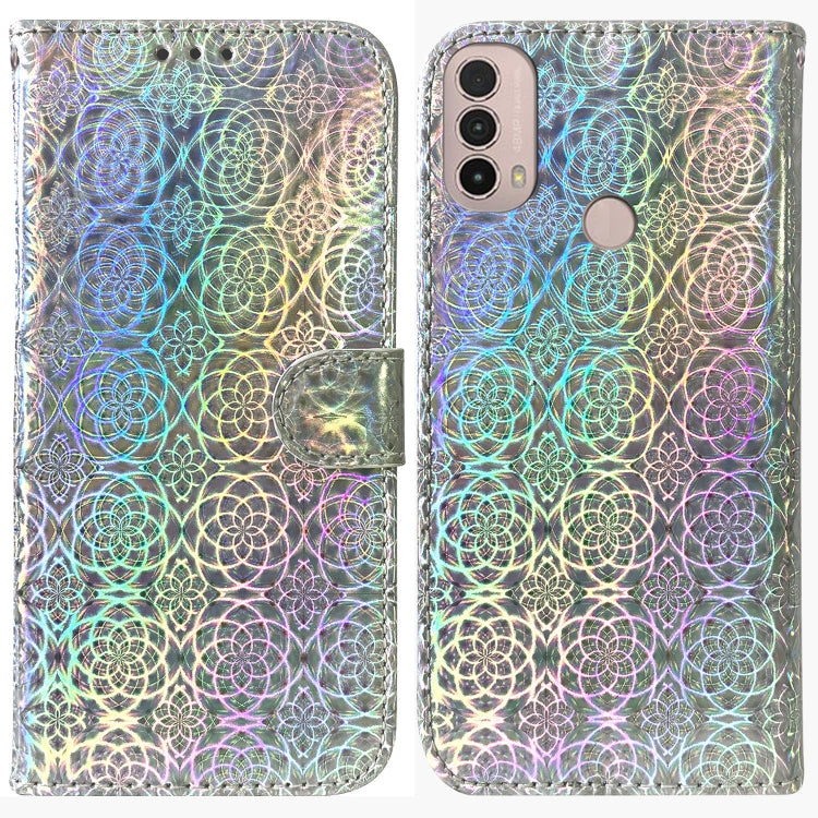 For Motorola Moto E20 / E30 / E40 Colorful Magnetic Buckle Leather Phone Case