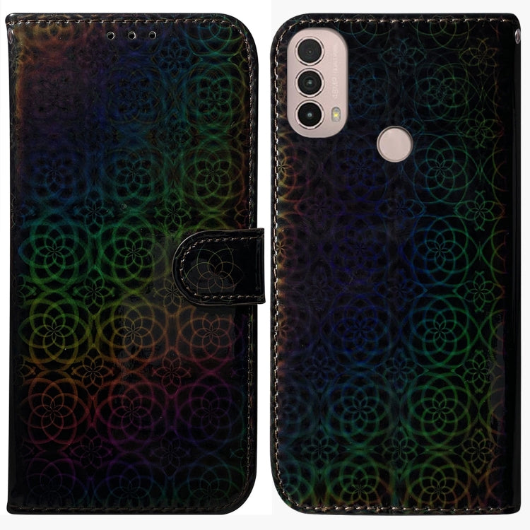 For Motorola Moto E20 / E30 / E40 Colorful Magnetic Buckle Leather Phone Case