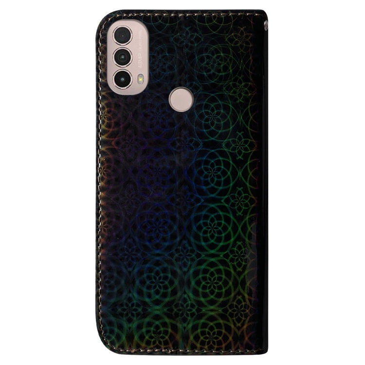 For Motorola Moto E20 / E30 / E40 Colorful Magnetic Buckle Leather Phone Case