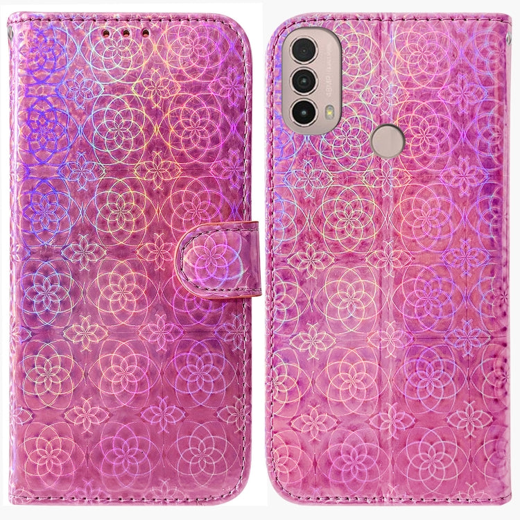 For Motorola Moto E20 / E30 / E40 Colorful Magnetic Buckle Leather Phone Case
