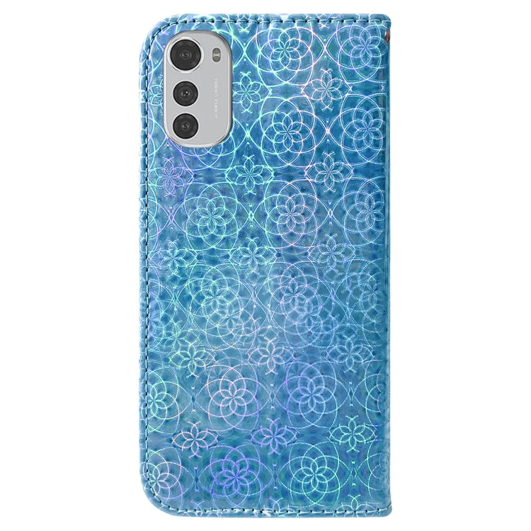 For Motorola Moto E32 Colorful Magnetic Buckle Leather Phone Case