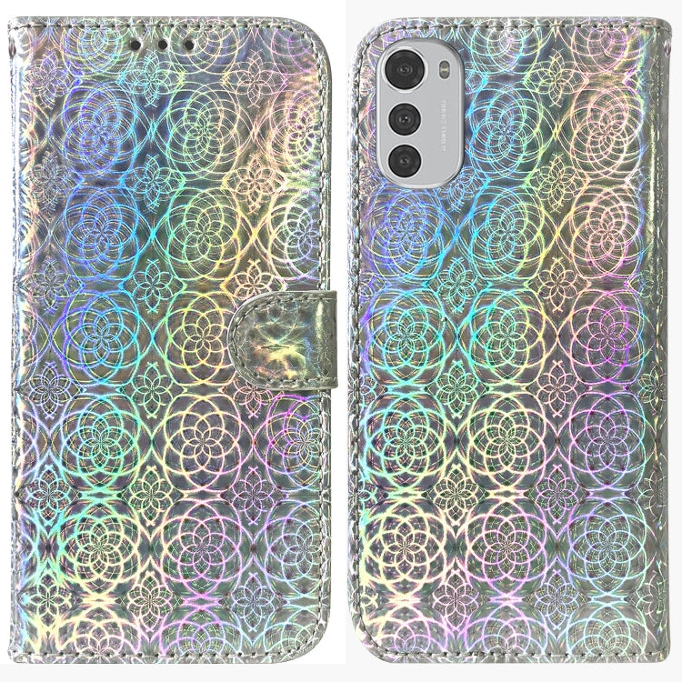 For Motorola Moto E32 Colorful Magnetic Buckle Leather Phone Case