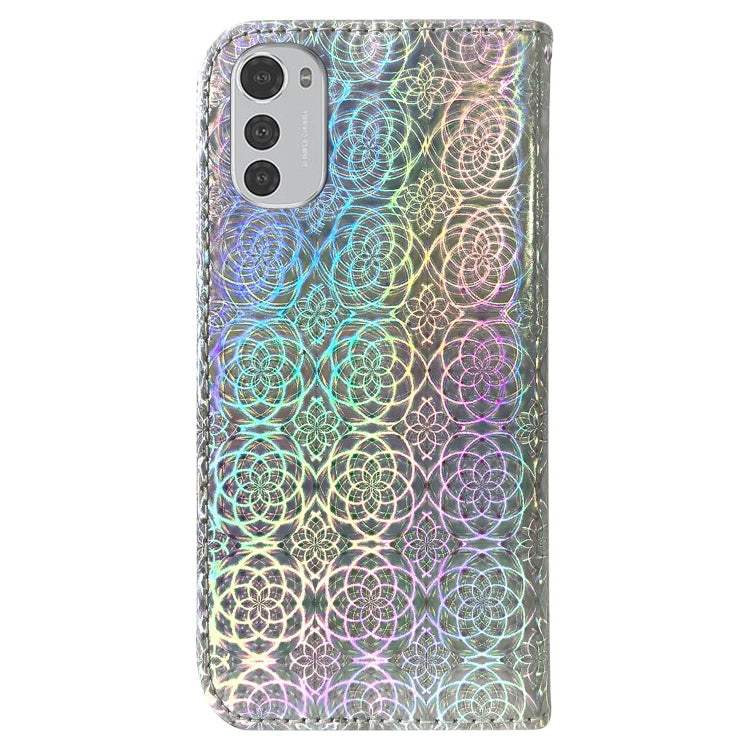 For Motorola Moto E32 Colorful Magnetic Buckle Leather Phone Case