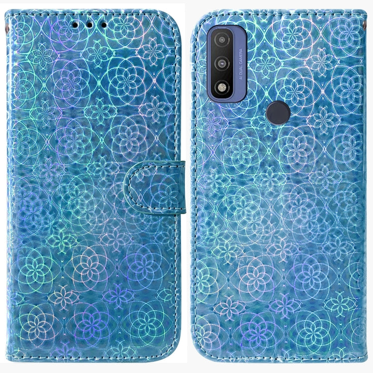 For Motorola Moto G Pure Colorful Magnetic Buckle Leather Phone Case