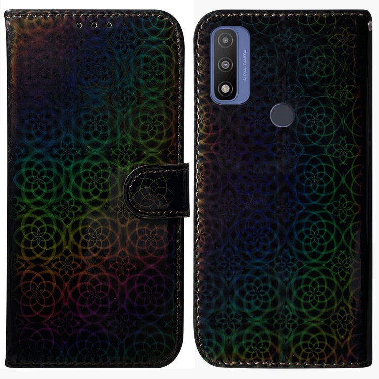 For Motorola Moto G Pure Colorful Magnetic Buckle Leather Phone Case