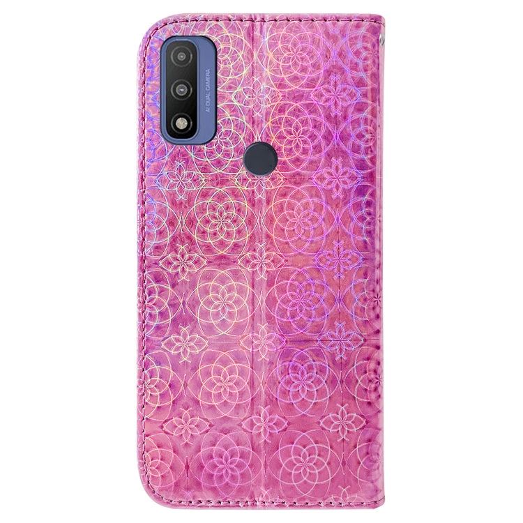 For Motorola Moto G Pure Colorful Magnetic Buckle Leather Phone Case