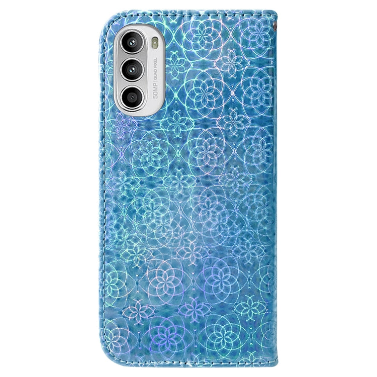 For Motorola Moto G52 Colorful Magnetic Buckle Leather Phone Case