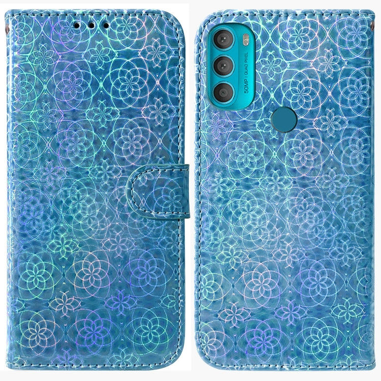 For Motorola Moto G71 Colorful Magnetic Buckle Leather Phone Case