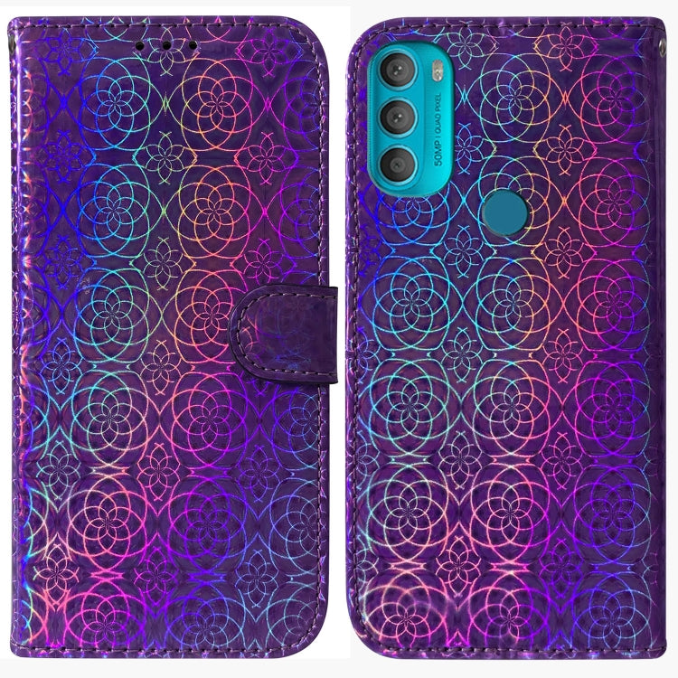 For Motorola Moto G71 Colorful Magnetic Buckle Leather Phone Case