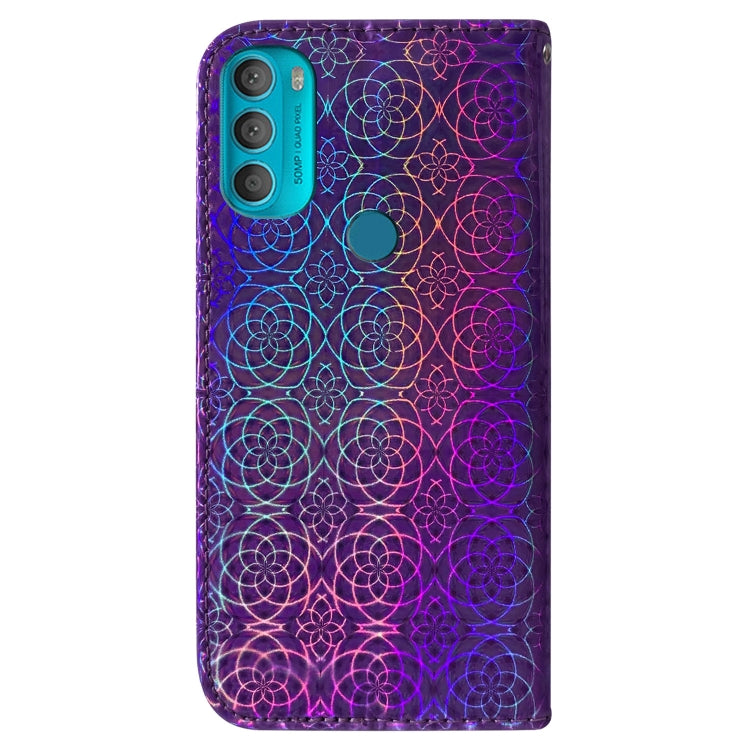 For Motorola Moto G71 Colorful Magnetic Buckle Leather Phone Case