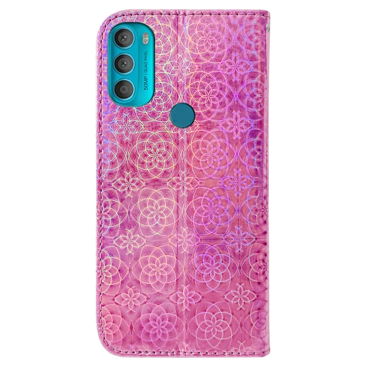 For Motorola Moto G71 Colorful Magnetic Buckle Leather Phone Case