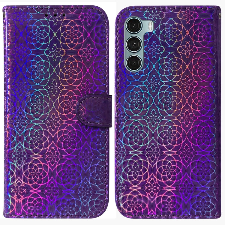 For Motorola Moto G200 5G / Edge S30 Colorful Magnetic Buckle Leather Phone Case