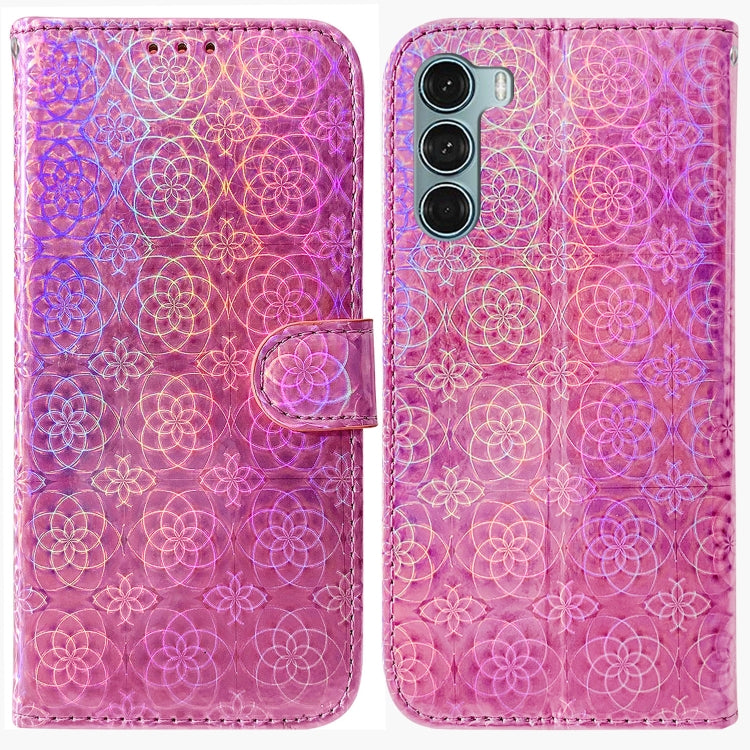 For Motorola Moto G200 5G / Edge S30 Colorful Magnetic Buckle Leather Phone Case