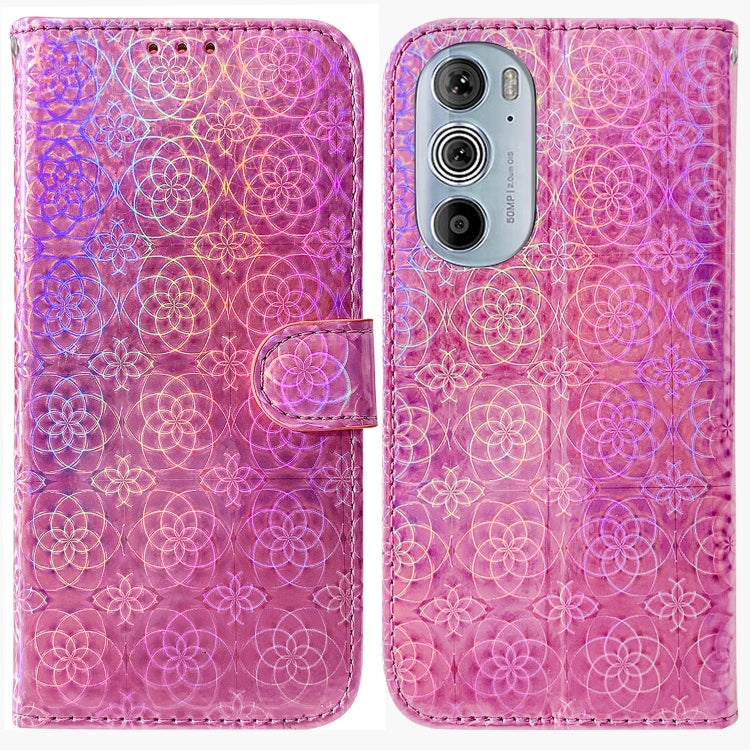 For Motorola Edge+ 2022 / 30 Pro Colorful Magnetic Buckle Leather Phone Case