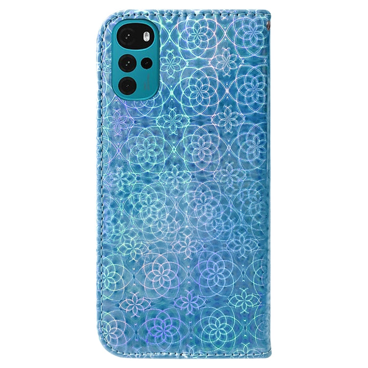 For Motorola Moto G22 Colorful Magnetic Buckle Leather Phone Case