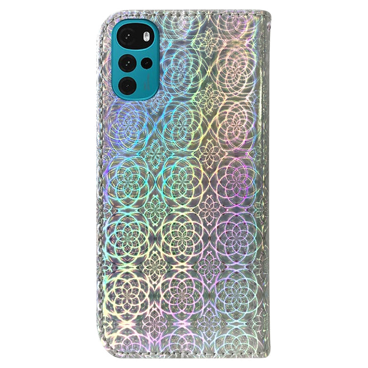 For Motorola Moto G22 Colorful Magnetic Buckle Leather Phone Case