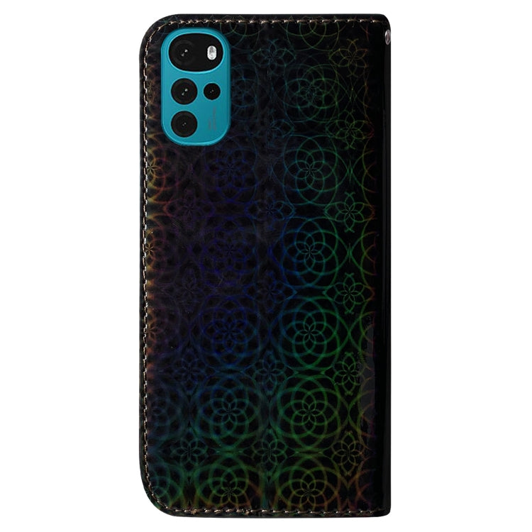 For Motorola Moto G22 Colorful Magnetic Buckle Leather Phone Case