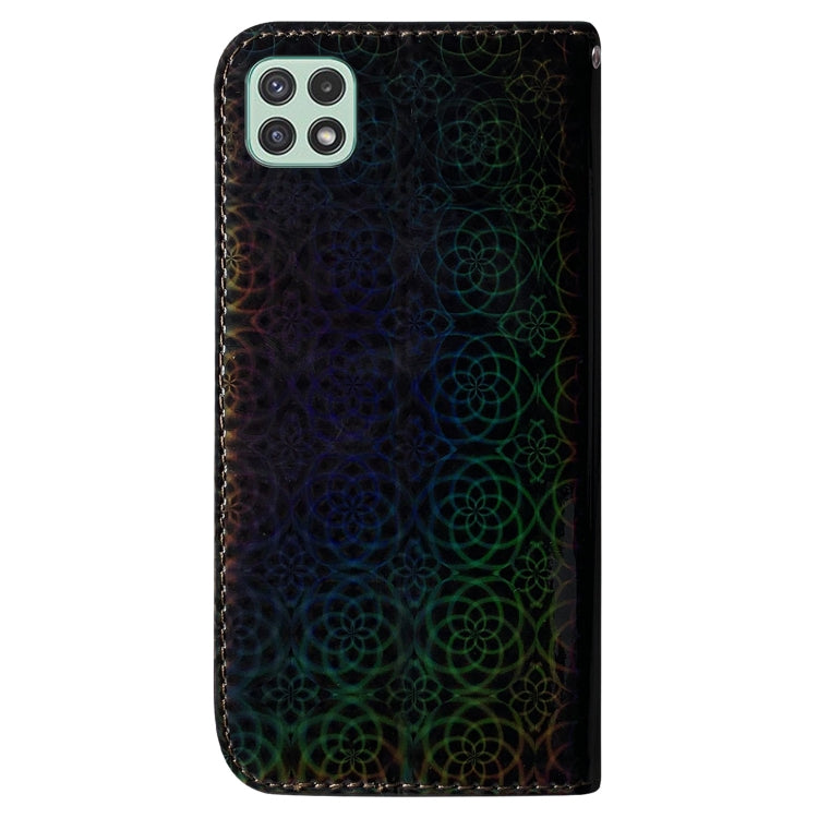 For Samsung Galaxy A22 5G Colorful Magnetic Buckle Leather Phone Case