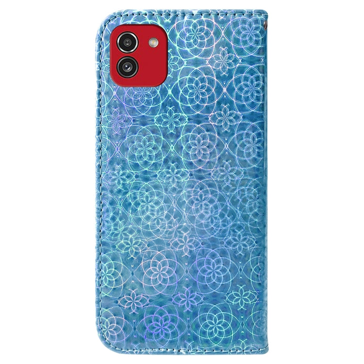 For Samsung Galaxy A03 164mm Colorful Magnetic Buckle Leather Phone Case