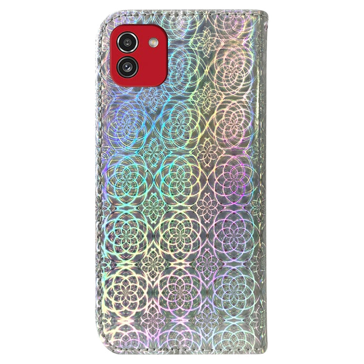 For Samsung Galaxy A03 164mm Colorful Magnetic Buckle Leather Phone Case