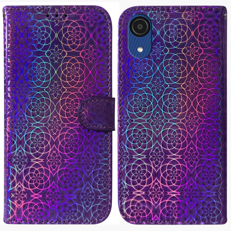 For Samsung Galaxy A03 Core Colorful Magnetic Buckle Leather Phone Case