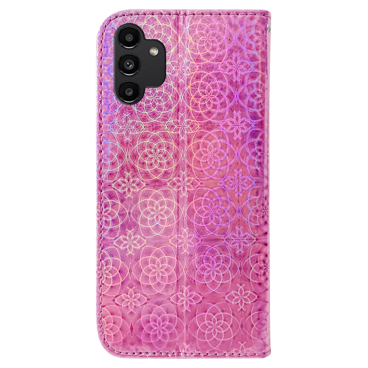 For Samsung Galaxy A13 4G Colorful Magnetic Buckle Leather Phone Case