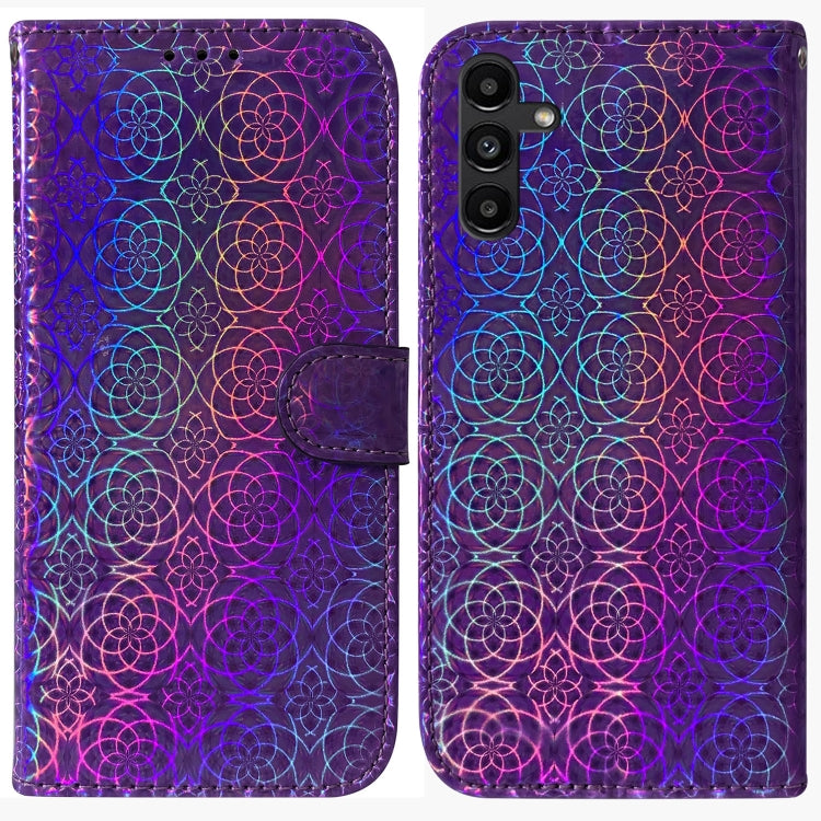 For Samsung Galaxy A13 5G Colorful Magnetic Buckle Leather Phone Case