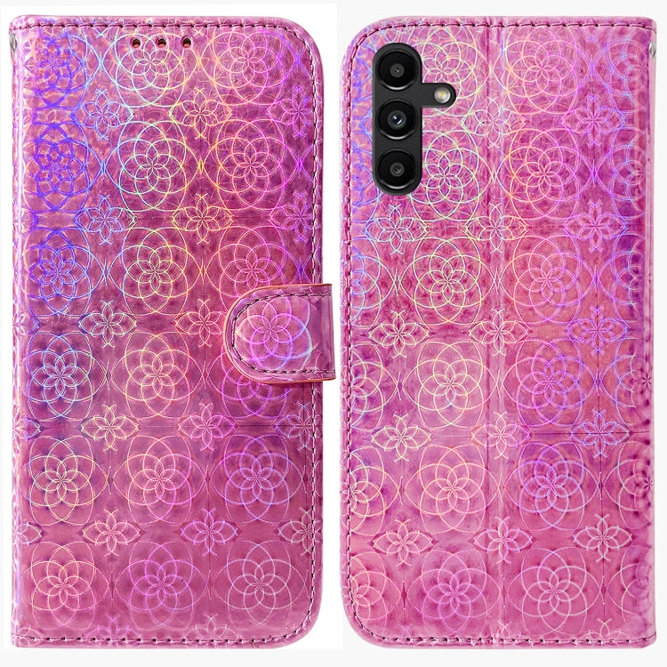For Samsung Galaxy A13 5G Colorful Magnetic Buckle Leather Phone Case